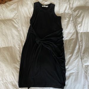 Black mini dress with tie